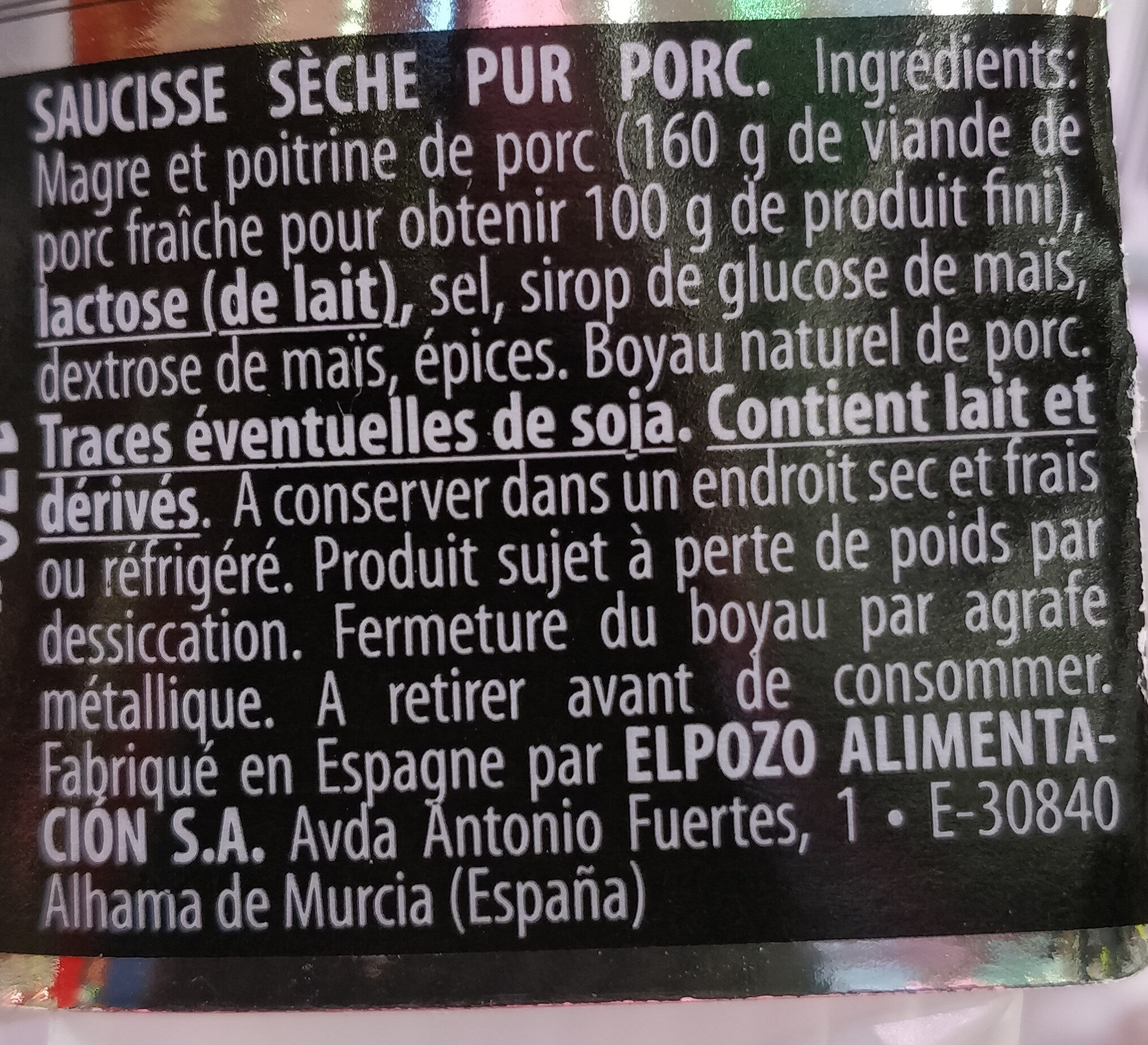Fuetec - Ingrediënten - fr