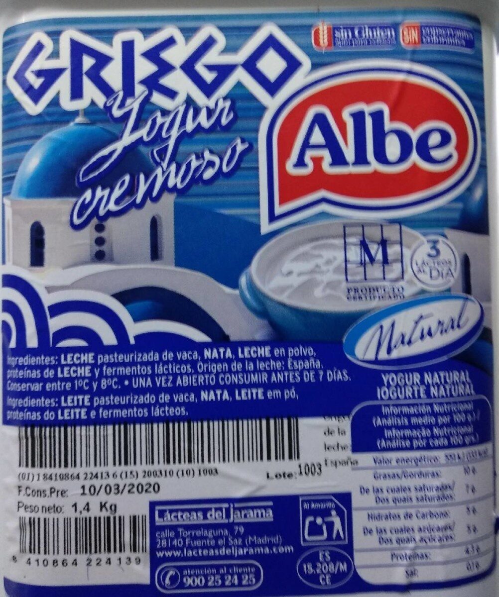 Yogur griego - Producto