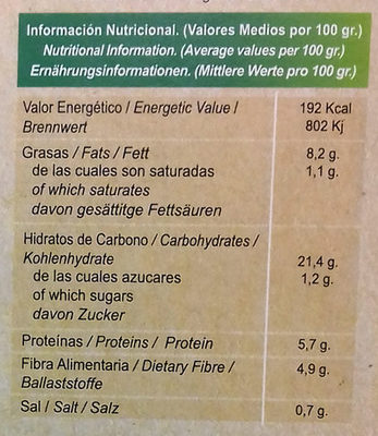 Quinoa Real con verduras - Nutrition facts - es