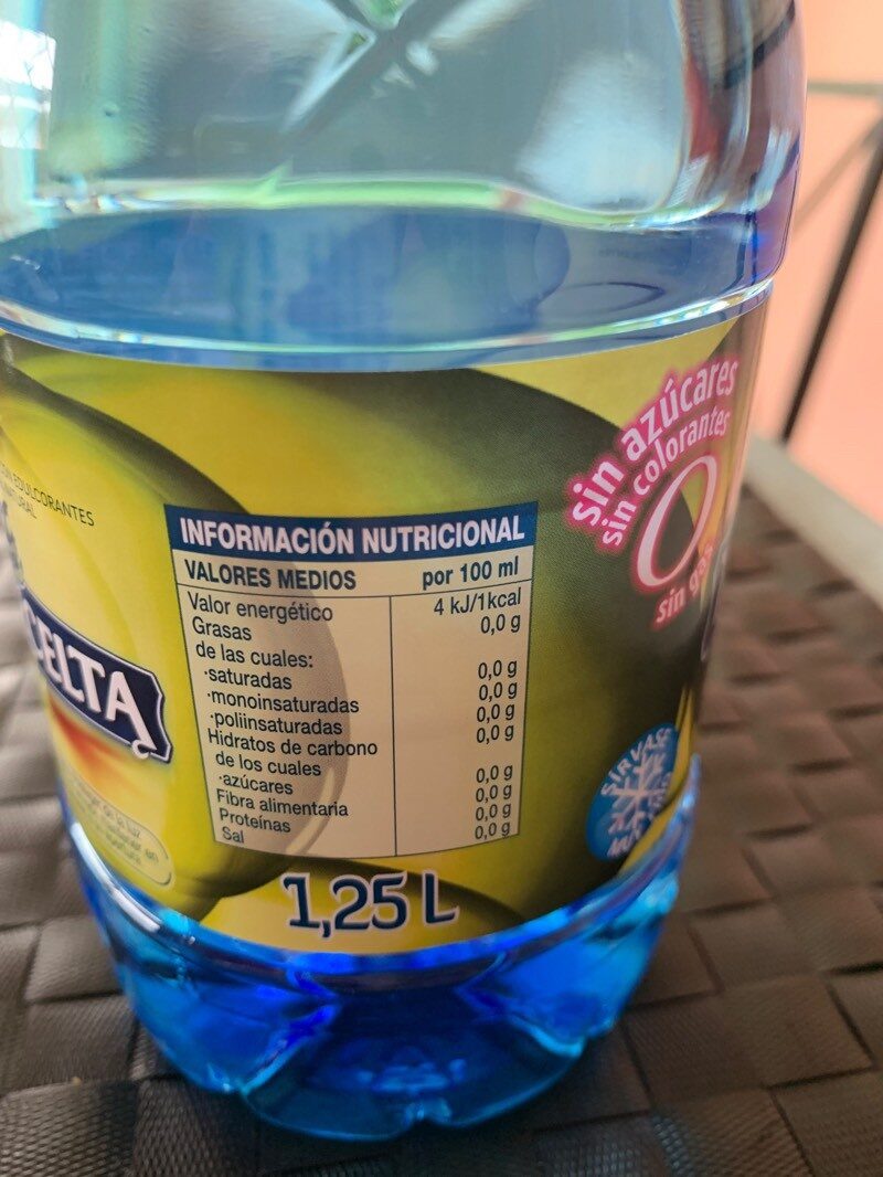 Agua Fontecelta limón - Información nutricional