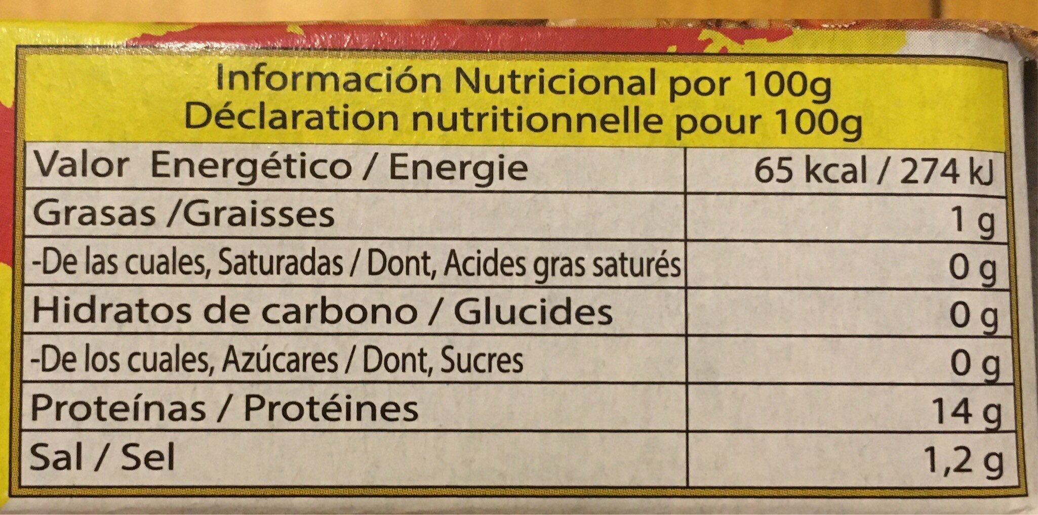 Palourdes au naturel - Nutrition facts - fr