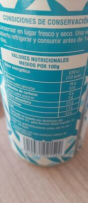 Aceitunas verdes rellenas de anchoa suaves - Informació nutricional