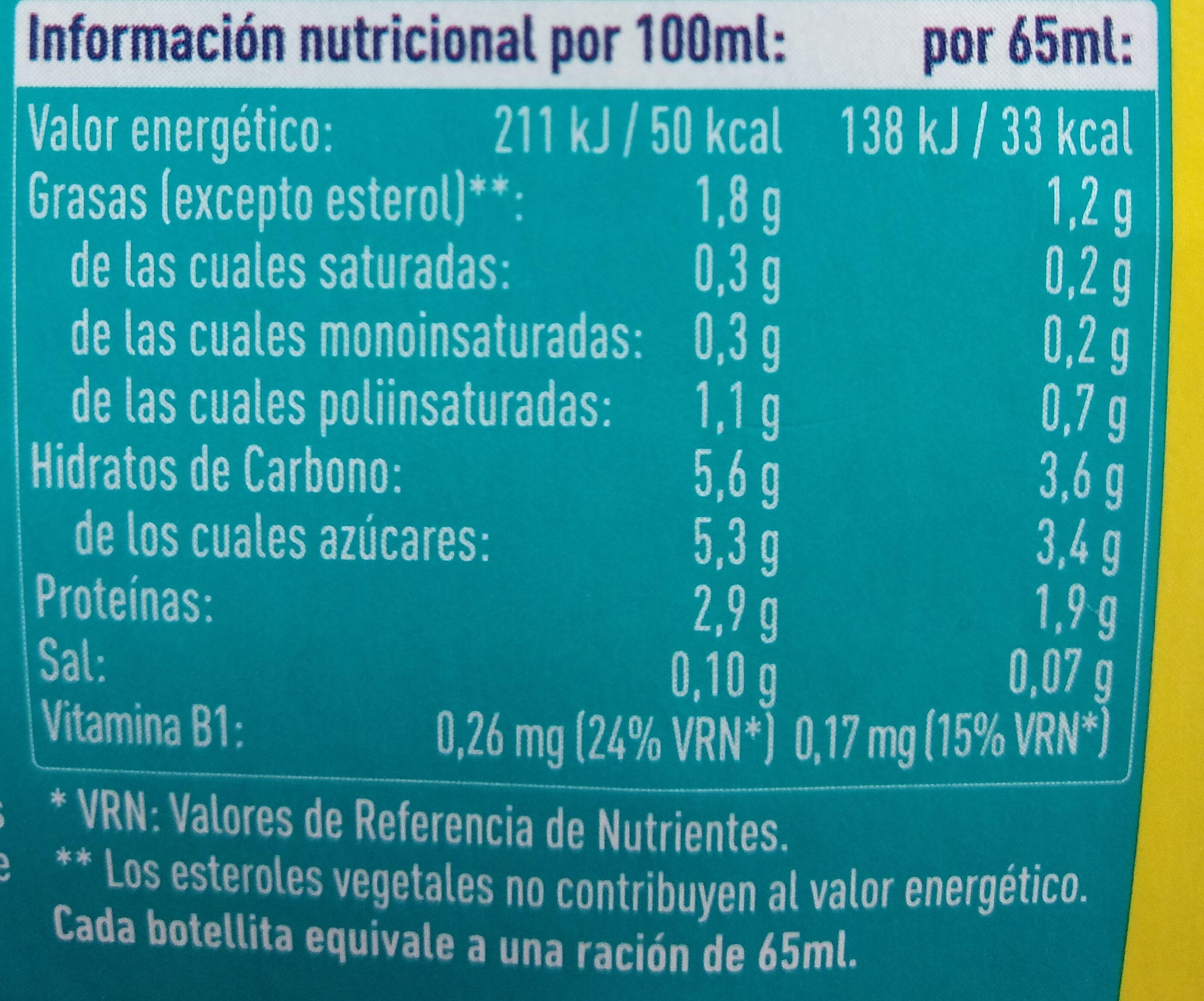 Kaikucol p-8 - Nutrition facts - es