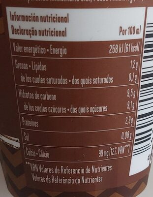 Capuccino Caffè Latte - Información nutricional