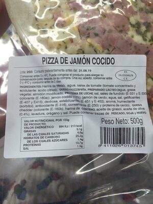 Pizza de jamon cocido - Producte - fr