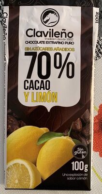 Chocolate extrafino negro 70% con limón sin azúcares - Producto