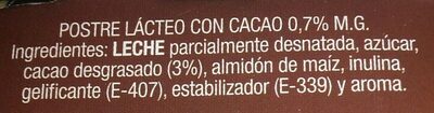 Crema bombón 0% - Ingredients - es