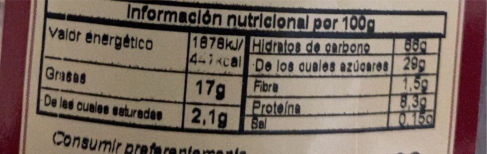 Rollos de naranja - Nutrition facts - es