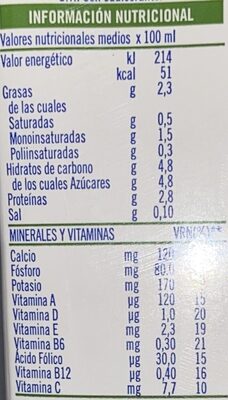 Leche de nueces omega 3 - Tableau nutritionnel - es