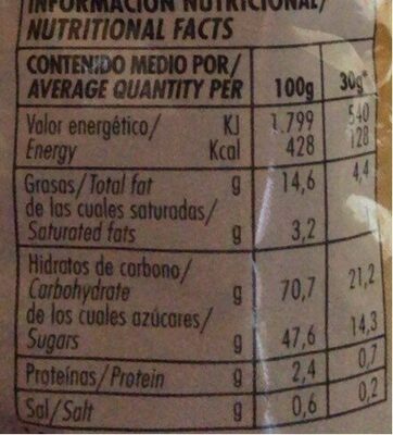 Caramelo - Informació nutricional - fr