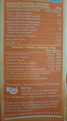 Galletas chocolate a la naranja - Informació nutricional - es