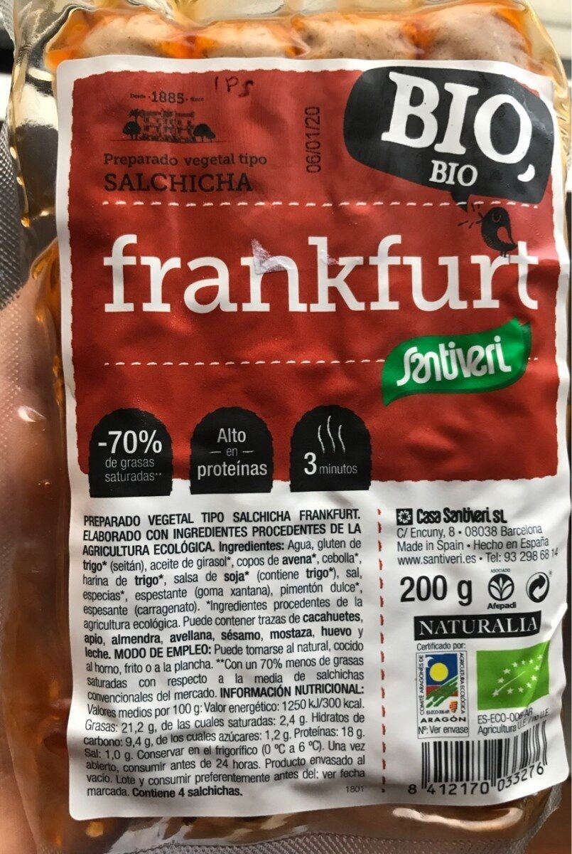 Salchicha frankfurt bio - نتاج - es