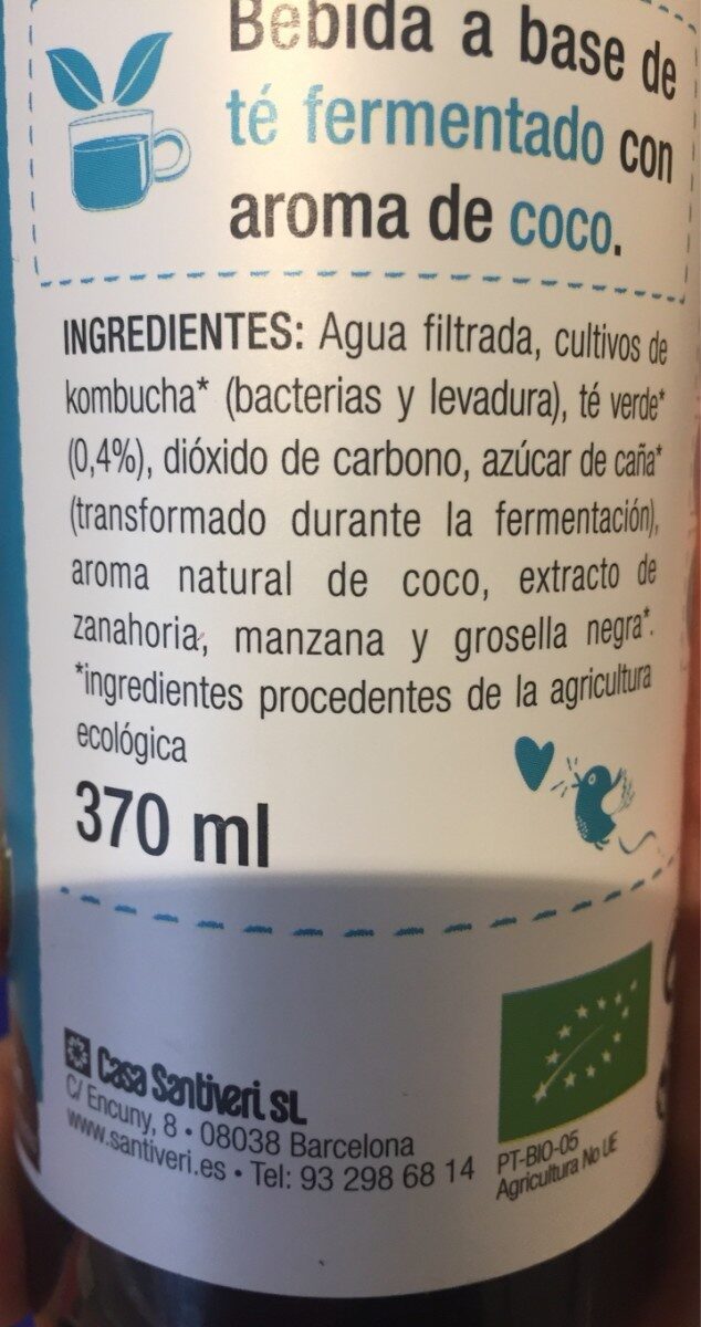Kombucha coco - Ingredients - fr