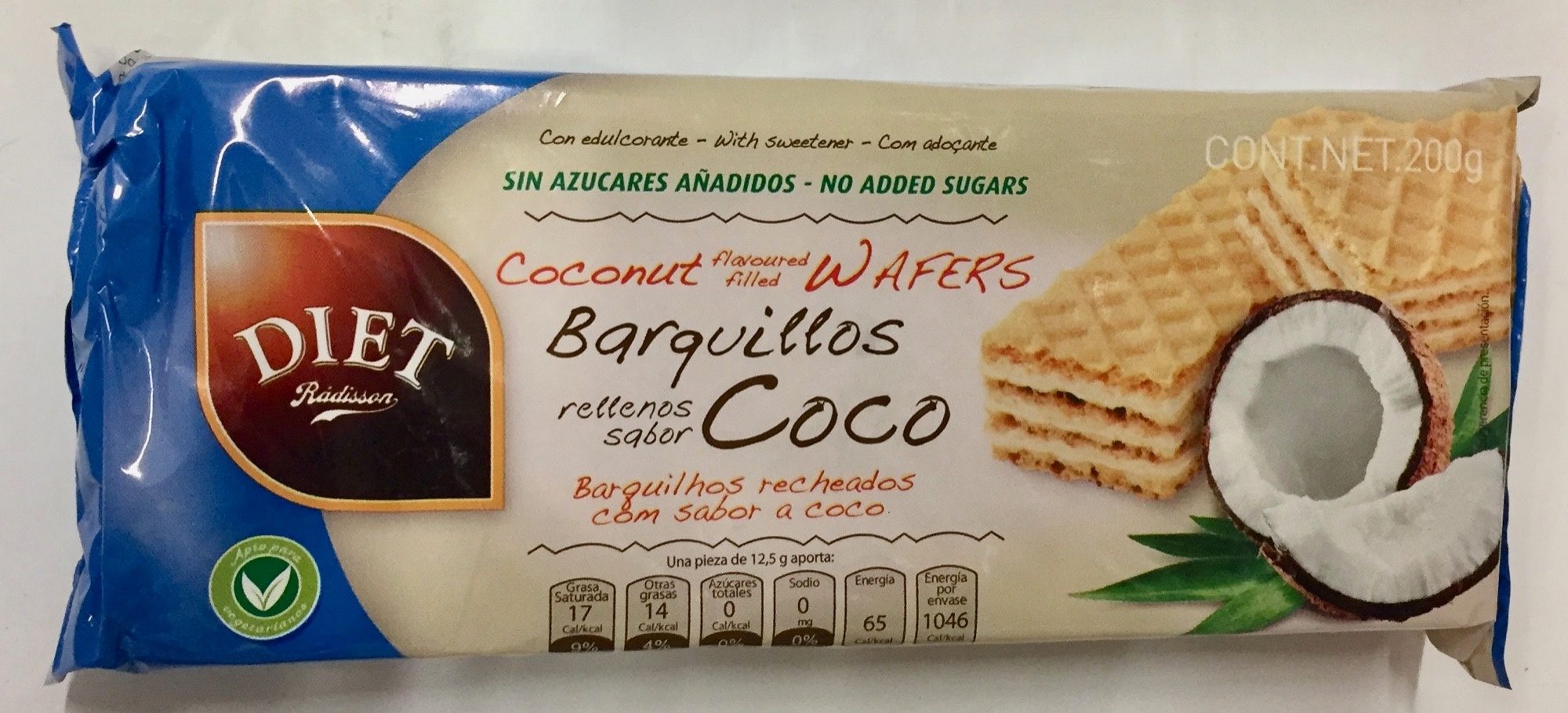Barquillos Rellenos Sabor Coco - Product - es