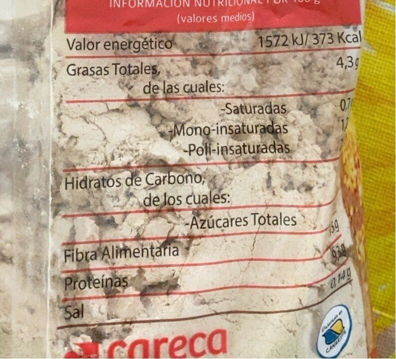 Gofio trigo y millo - Información nutricional - fr