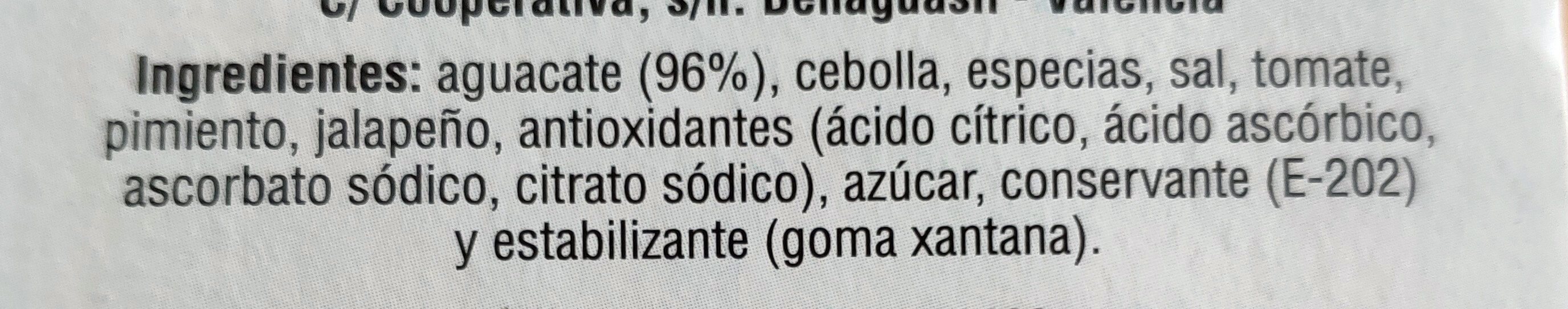 Guacamole - Ingredients - es