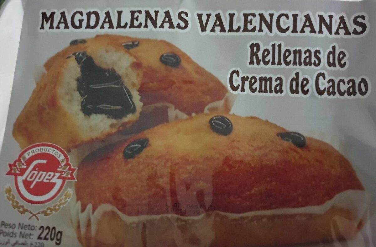 Magdalenas valencianas rellenas cacao - Producte - fr