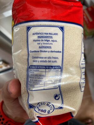 Pan rallado especial - Ingredients - es