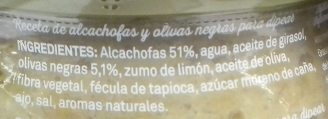 Receta de alcachofas - Ingredients - es