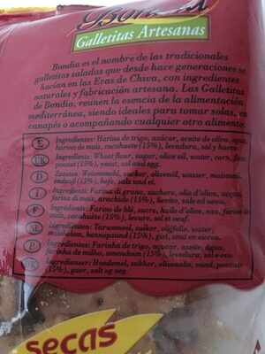 galletitas artesanas con cacahuetes - Ingredients - es