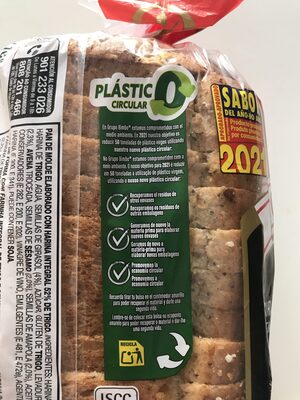 Pan de Pipas de Girasol y Calabaza Oroweat - Instruction de recyclage et/ou informations d'emballage - es