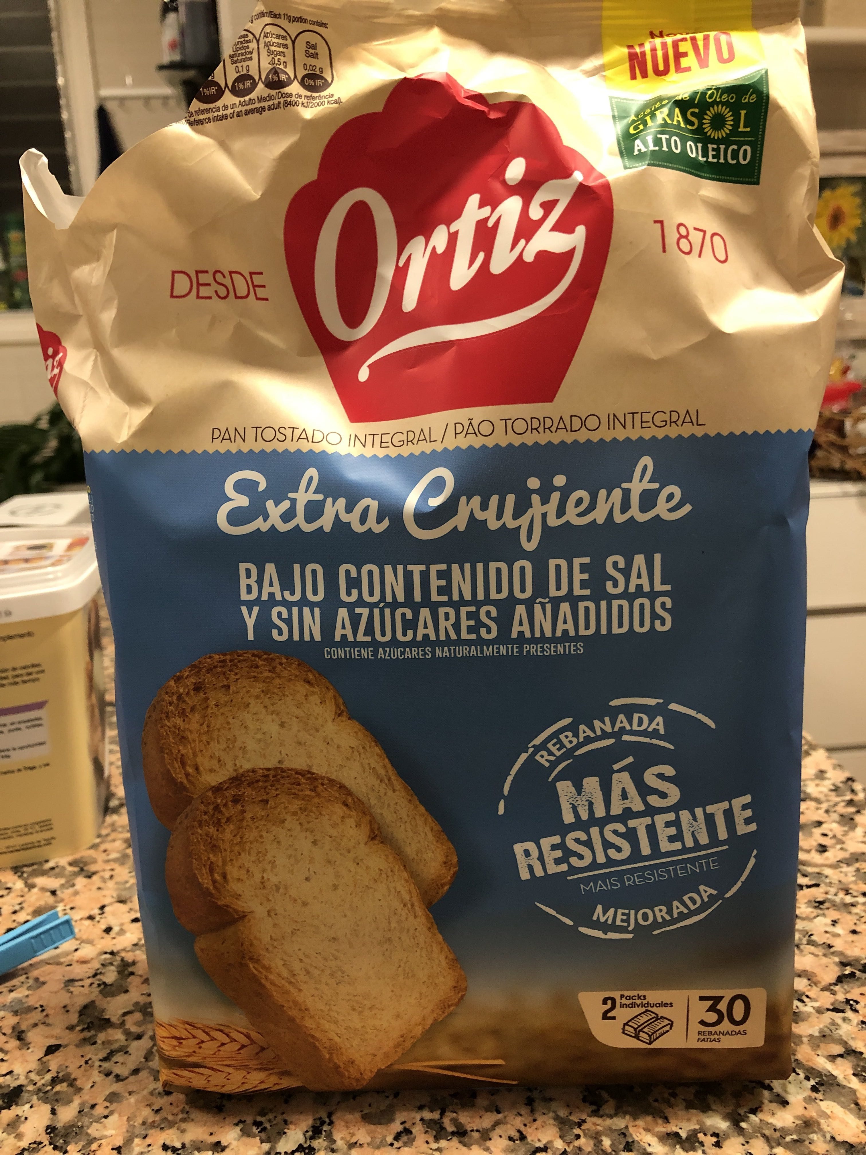Pan tostado extracrujiente bajo de sal y sin azúcares añadidos - Producte - es