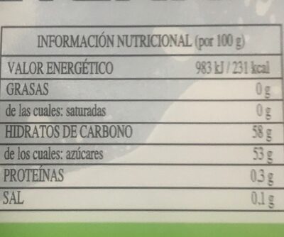 Dulce de ciruela tarrina - Nutrition facts - fr
