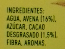 Cacaolat veggie - Ingredienser - es