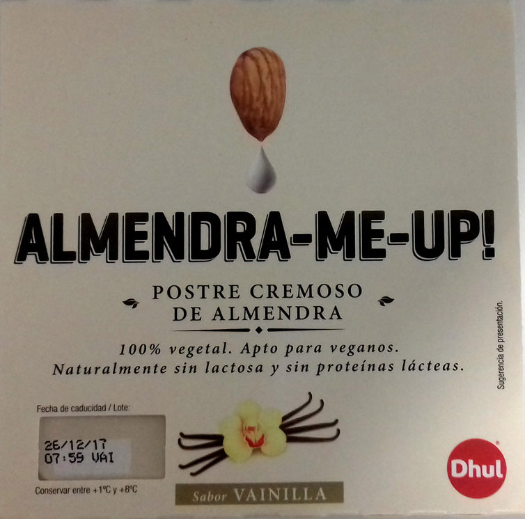 Almendra-Me-Up! Postre cremoso de almendra sabor vainilla - Product - es