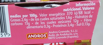 Yogur gourmand con fresas - Nutrition facts - es