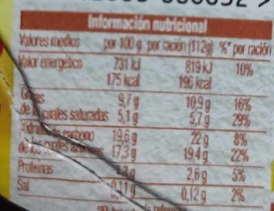 Panna cota de caramelo - Nutrition facts - es