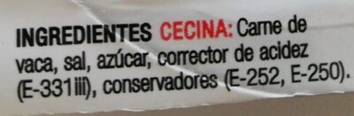 Cecina en mini taquitos - Ingredients - es