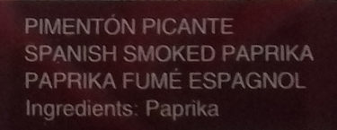 Pimentón de La Vera picante - Ingrédients - es