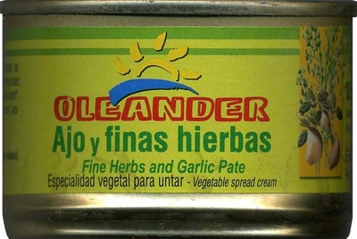Paté vegetal ecológico "Oleander" Ajo y finas hierbas - Producto