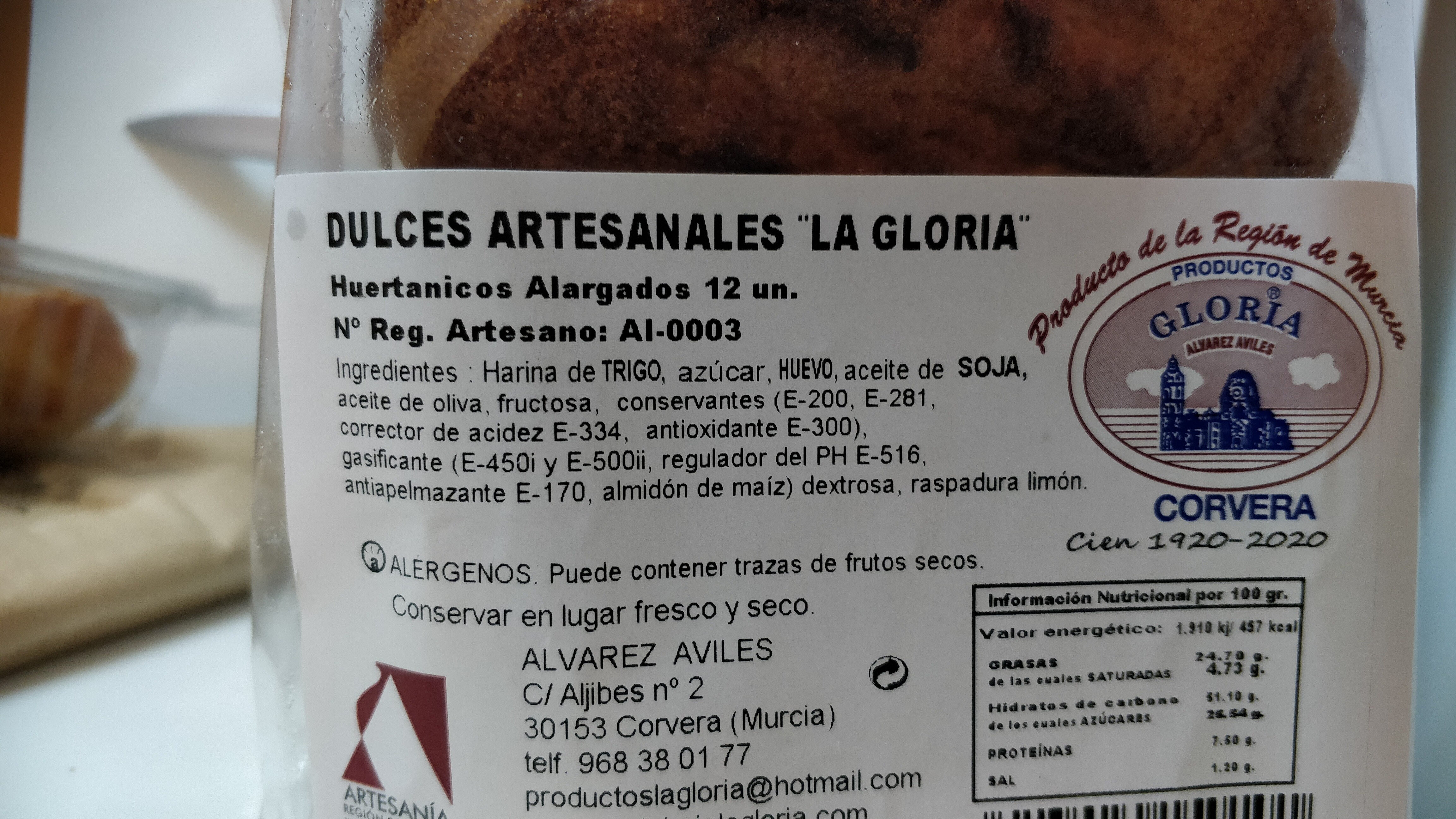Huertanicos - Ingredients - es
