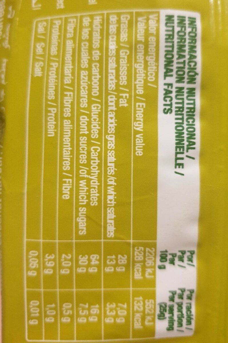 Barquillos sabor a coco - Nutrition facts - es
