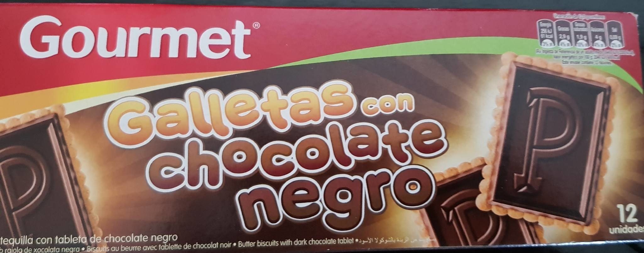 Galletas con chocolate negro - Product - fr