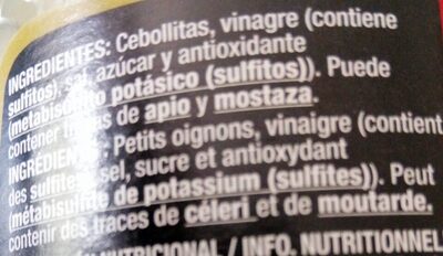 Cebollitas - Ingredients - es