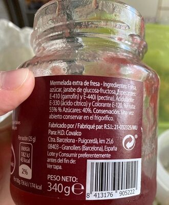 mermelada - Ingredients - es