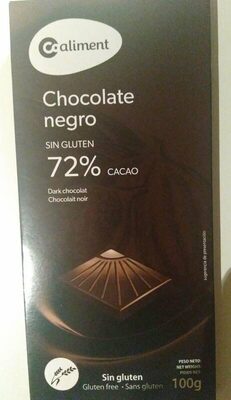 Xocolata negro sin gluten 72% cacao - Producte - es