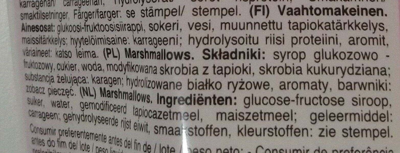 Naturall Veggie Mallow - Ingredients - fi