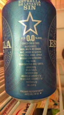 Cerveza sin alcohol - Ingredients