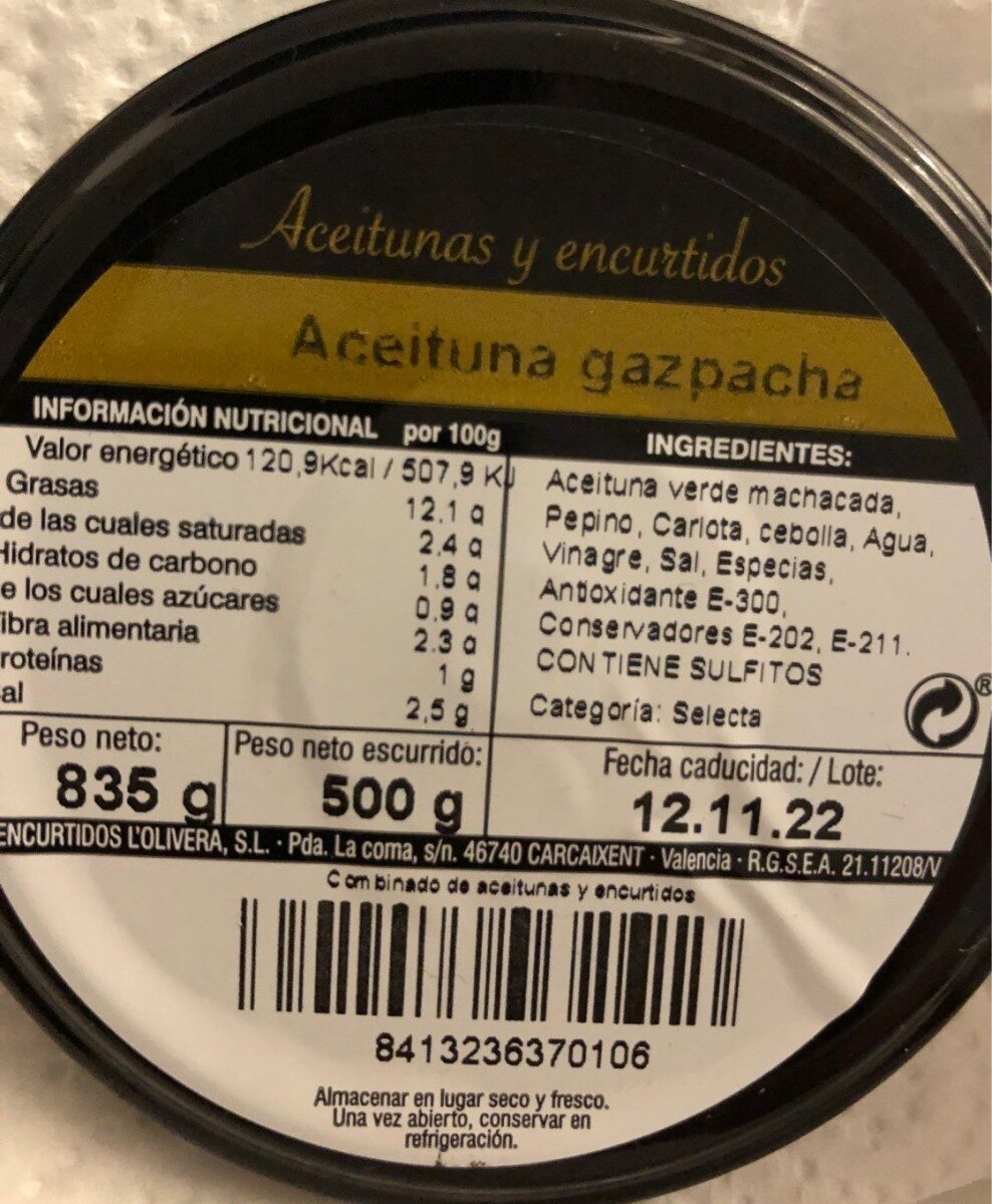 Aceituna gazpacha - Product - es