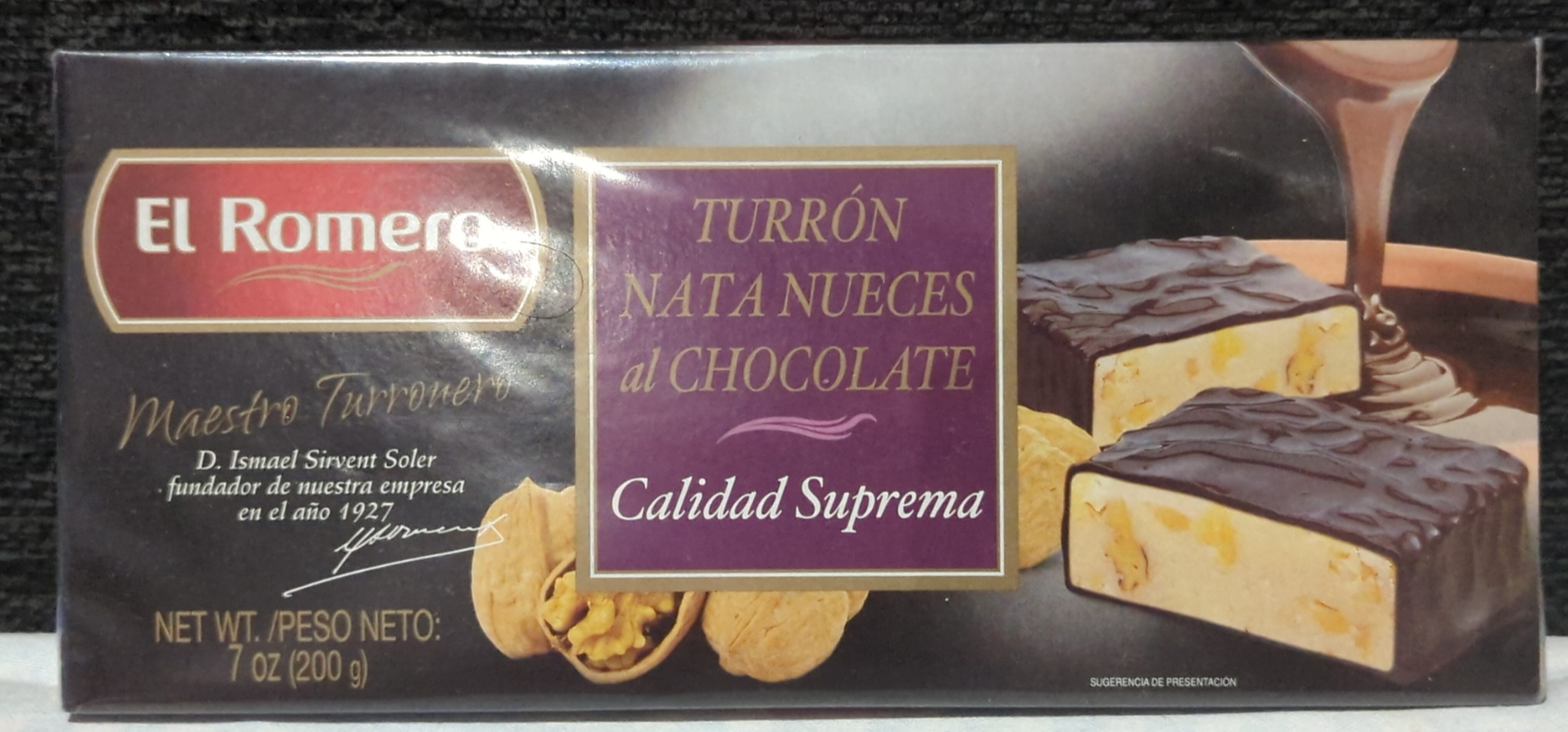 Turrón Nata Nueces al Chocolate - Producto