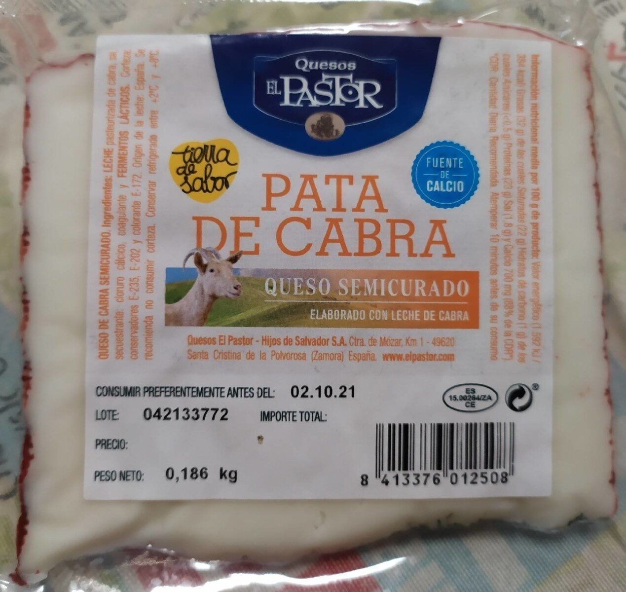 Para de cabra queso semicurado - Producto