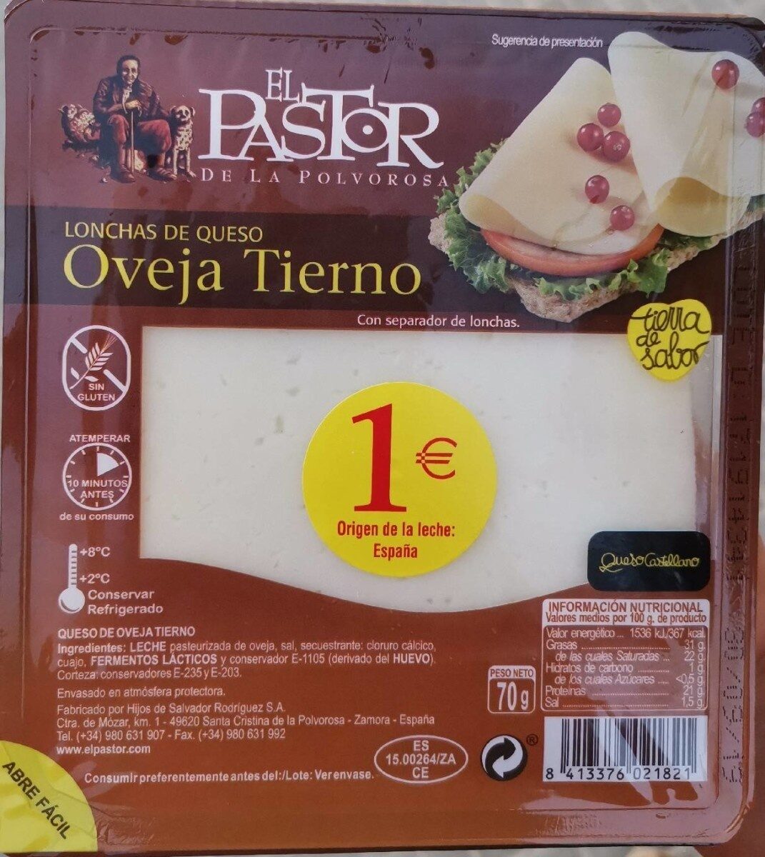Lonchas de queso oveja tierno - Product - es