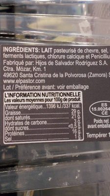 Rulo de queso de cabra - Ingredients - fr