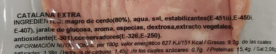 Catalana extra - Ingredients - es