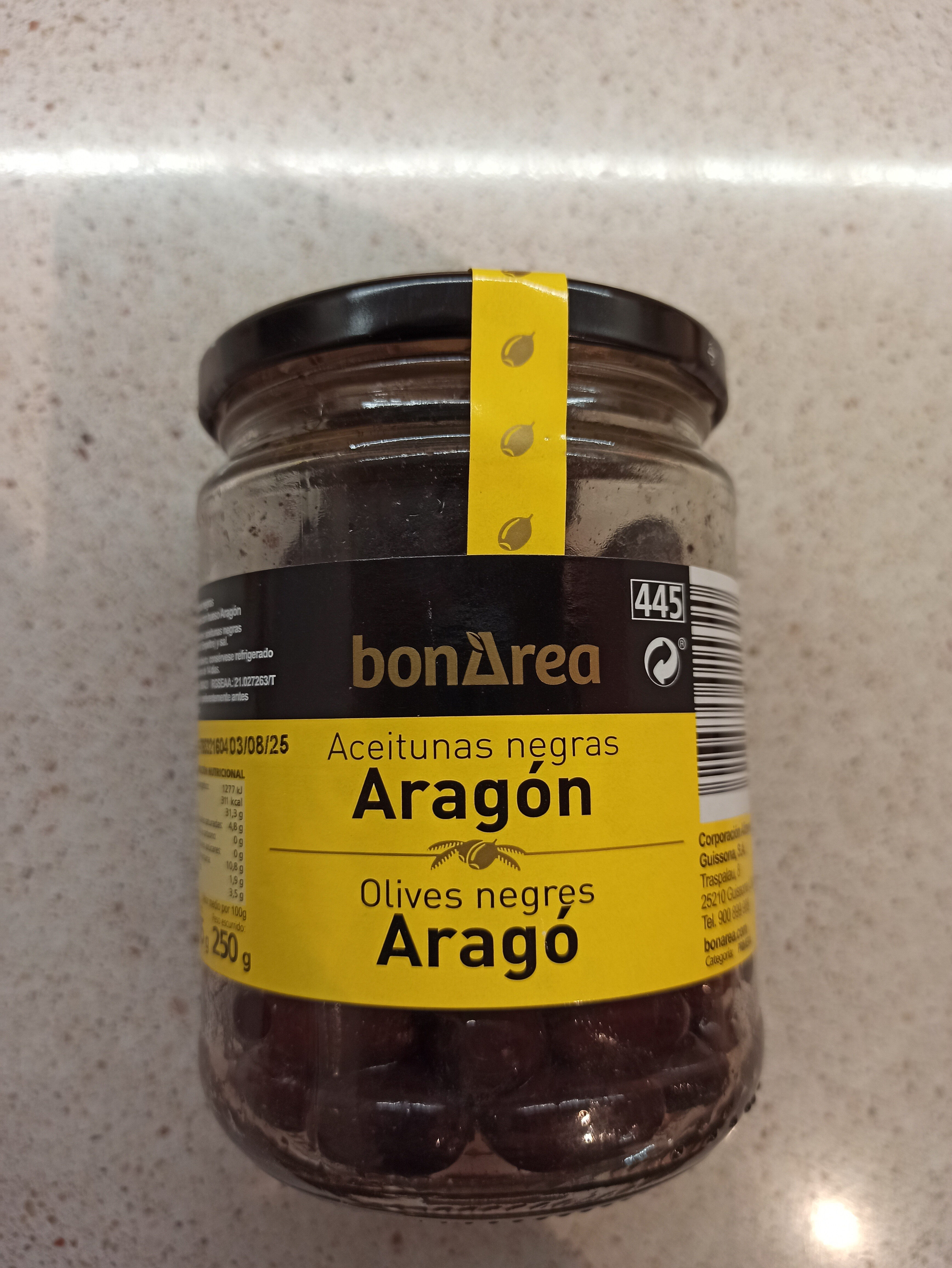Aceitunas negras de Aragon - Producto