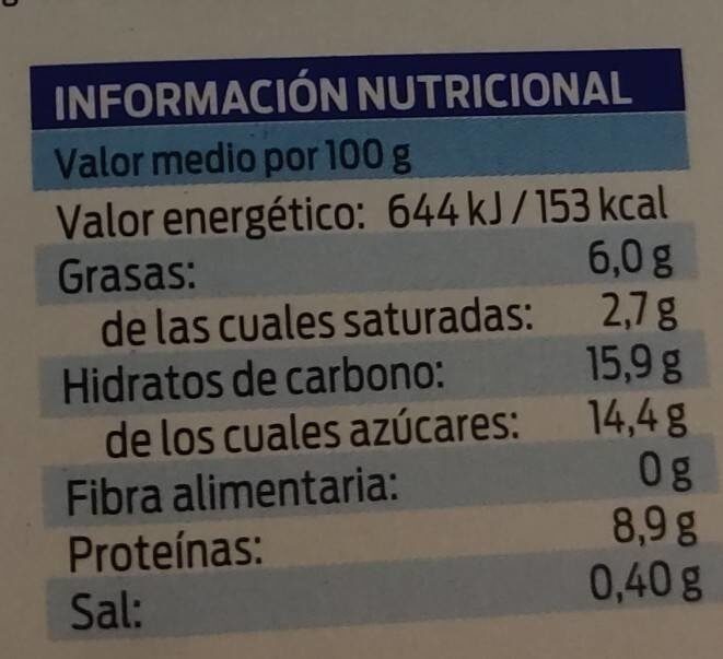 Flan de queso - Informació nutricional - es